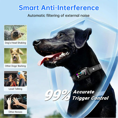 Smart Anti-Bark Collar – Color Screen, 8 Levels, IP67 Waterproof