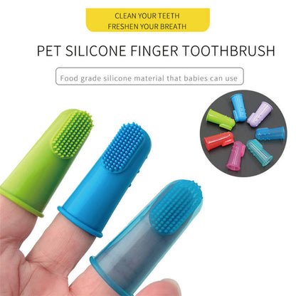 Silicone Finger Toothbrush for Dogs & Cats – Oral Care Set