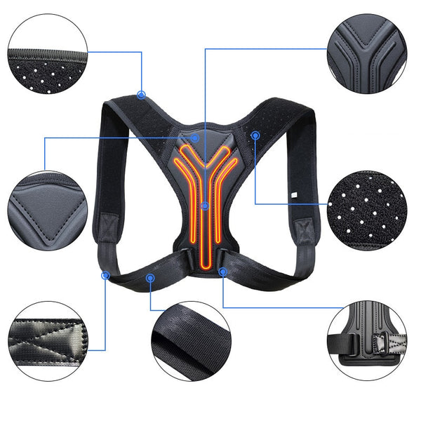 Back Posture Corrector Corset Clavicle Spine Posture Correction Back Support Belt Comfortable Soft Strip Corrector for Adult
