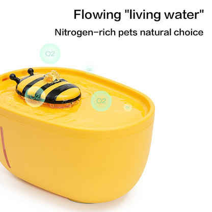 Bee Pet Water Fountain – Silent Circulation with Filter