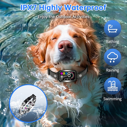 Smart Anti-Bark Collar – Color Screen, 8 Levels, IP67 Waterproof